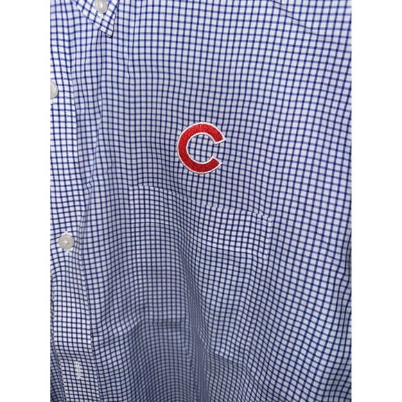 Cutter & Buck Chicago Cubs XXL Checkered Button Up Shirt Menswear - Picture 2 of 8